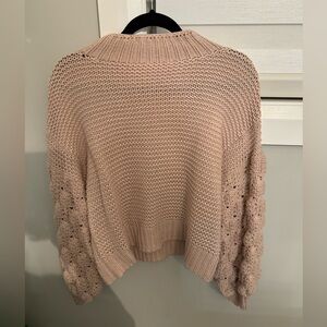 Mock Neck Sweater Bubble Sleeve
